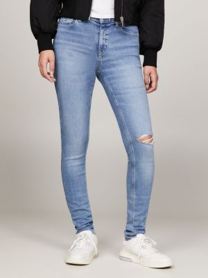 River Island mid rise flared jeans in medium blue