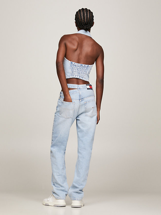 denim julie straight jeans mit ultrahohem bund für damen - tommy jeans