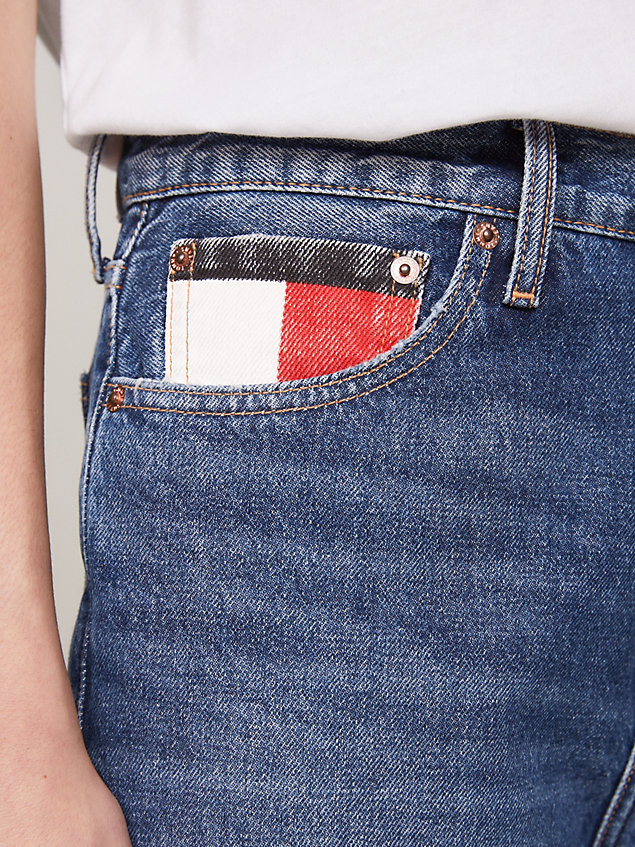 denim archive izzie knöchellange slim jeans mit hohem bund für damen - tommy jeans