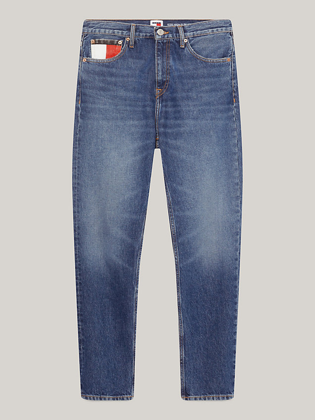 denim archive izzie knöchellange slim jeans mit hohem bund für damen - tommy jeans