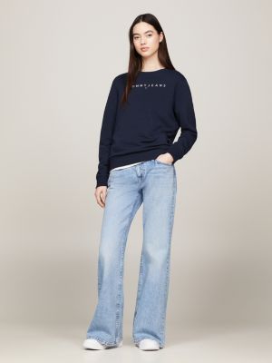 denim sophie ausgestellte jeans mit niedrigem bund für damen - tommy jeans