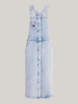 Tommy Jeans DUNGAREE DRESS - Day dress - denim medium/blue denim