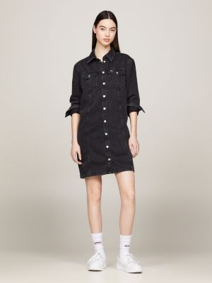 Remy Mini Denim Dress - Black - H&O