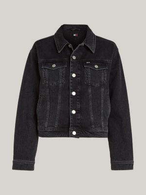 Tommy hilfiger best sale black jean jacket