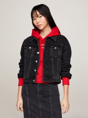 Tommy hilfiger black online denim jacket