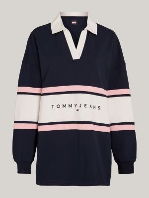 Tommy jeans 90s colour block best sale rugby shirt