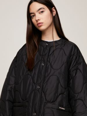 M&S Collection + Recycled Quilted Collarless Puffer Coat