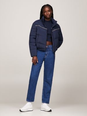 Dark blue puffer clearance jacket