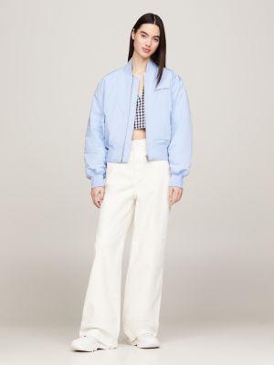 Light blue 2025 bomber jacket womens