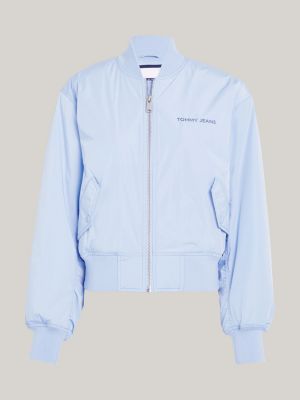 bomber classics con logo blu da donne tommy jeans