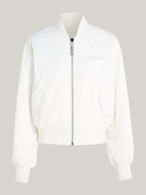 Classics Logo Bomber Jacket White Tommy Hilfiger