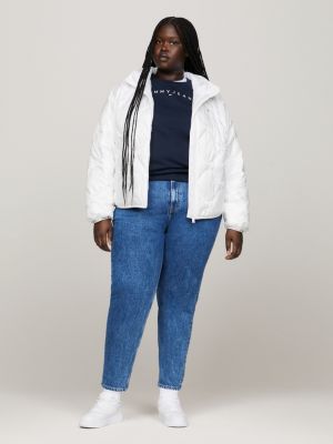 Plus size hooded puffer jacket sale