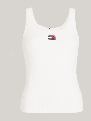 Tommy Hilfiger Women's Logo Tank, Winter White, X-Large 