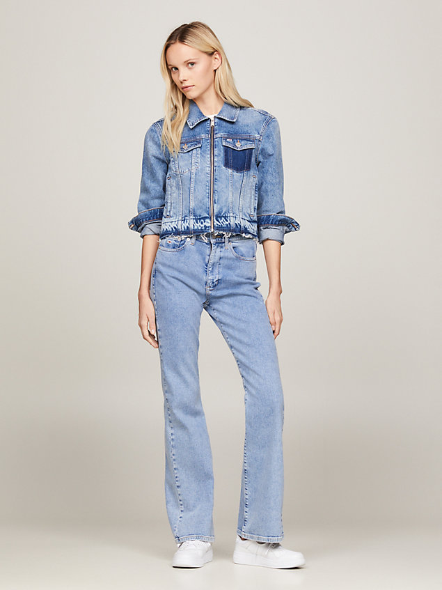 denim sylvia high rise flared jeans for women tommy jeans