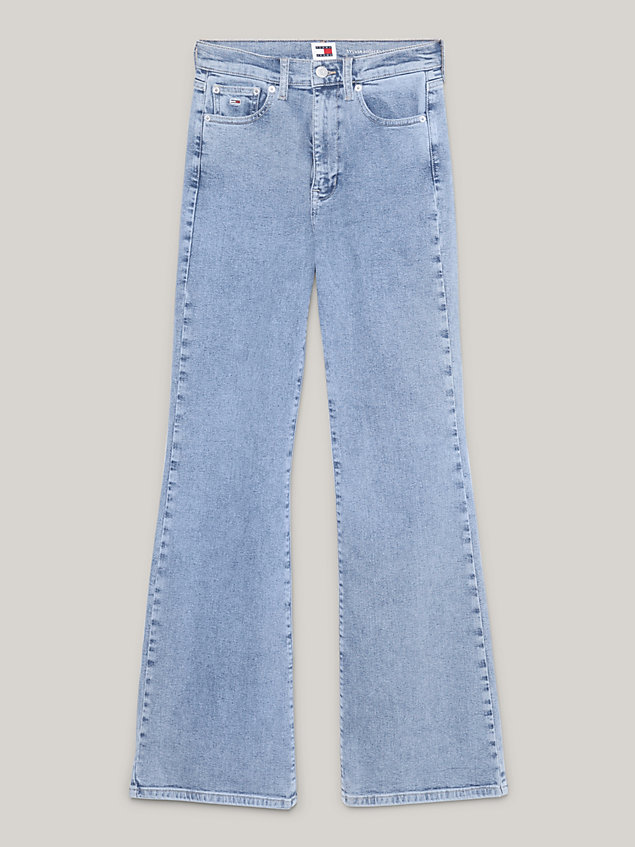 denim ausgestellte sylvia jeans mit hohem bund für damen - tommy jeans
