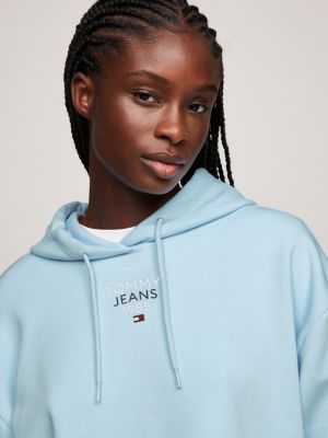 Tommy jeans shop cropped logo hoodie