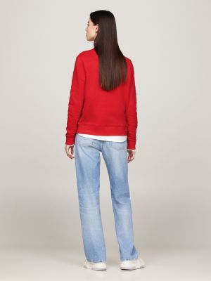 Essential Logo Crew Neck Sweatshirt, Red