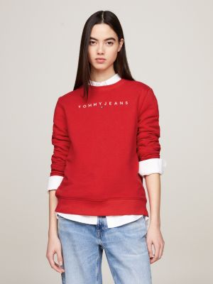 Tommy Hilfiger Womens Crew Neck Sweatshirt : : Clothing, Shoes &  Accessories