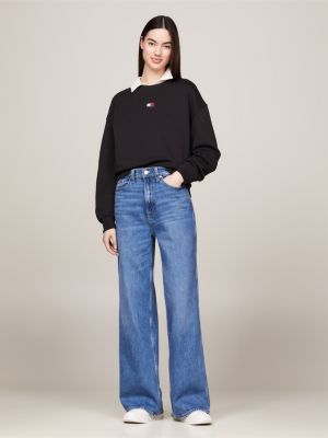 black badge boxy fit sweatshirt for women tommy jeans