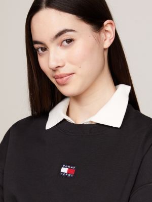 black badge boxy fit sweatshirt for women tommy jeans