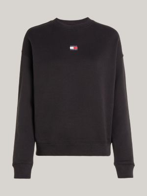 Badge Boxy Fit Sweatshirt | Black | Tommy Hilfiger