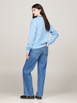 blue badge boxy fit sweatshirt for women tommy jeans