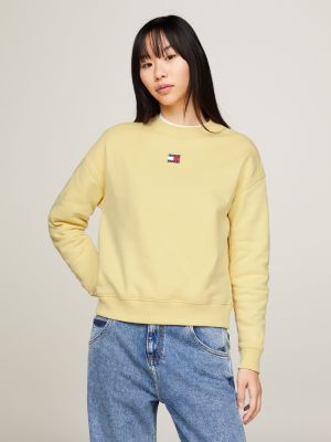 Yellow tommy jeans cheap crew neck