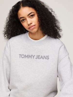 Tommy jeans clearance grey sweatshirt womens