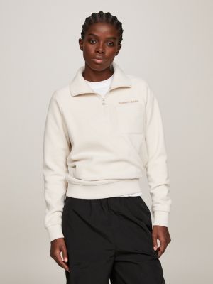 Buy Tommy Hilfiger Women's Cotton Sweatshirt (A9AJH121M_Classic  White_Medium) at