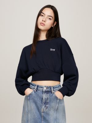 Tommy hilfiger sale crop top sweatshirt