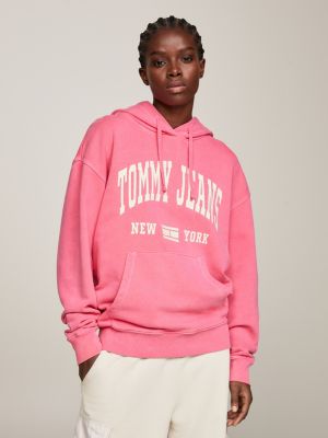 Tommy jeans hoodie clearance pink