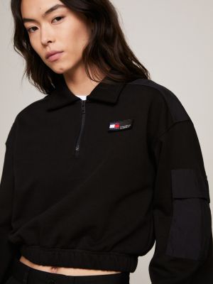 Curve Tommy Logo Quarter-Zip Sweatshirt