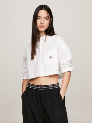| Shirt Oxford Tommy Badge | Cropped Hilfiger Fit White