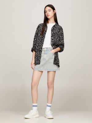 Ditsy Floral Print Boyfriend Fit Blouse Black Tommy Hilfiger