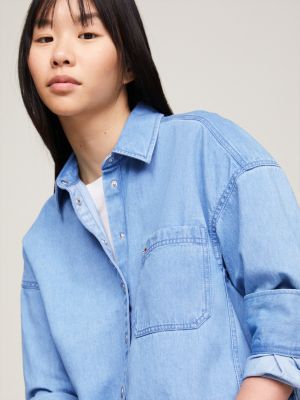 Oversized Fit Denim Overshirt | Denim | Tommy Hilfiger