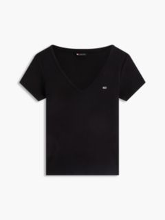 Essential V-Neck Slim Fit T-Shirt — Black 6