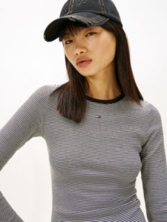 Flag Embroidery Slim Long Sleeve T-Shirt — Black 2