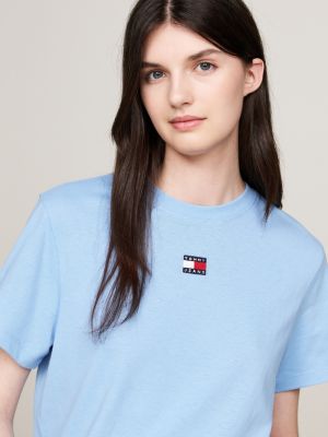 blue badge crew neck boxy t-shirt for women tommy jeans