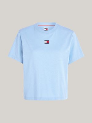 blue badge crew neck boxy t-shirt for women tommy jeans