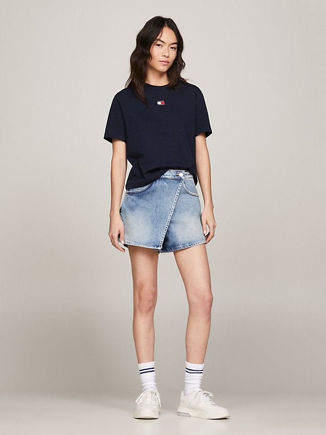 blue badge classic boxy jersey t-shirt for women tommy jeans