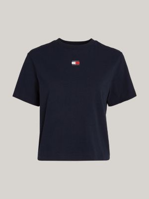 blue badge classic boxy jersey t-shirt for women tommy jeans