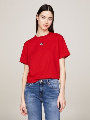 Camiseta Tommy Hilfiger Square Tee Vermelho THMW0MW27131