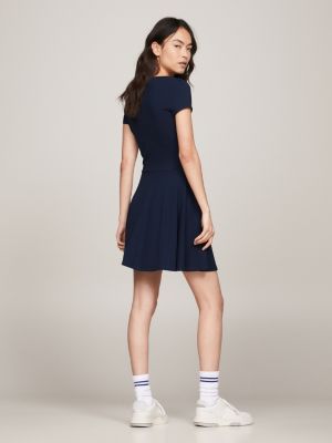 Essential Fit And Flare Mini Dress | Blue | Tommy Hilfiger