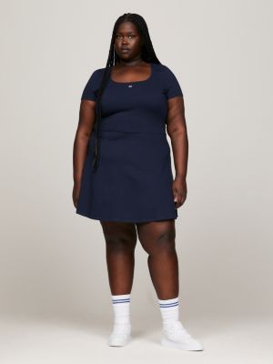 Plus size fit 2025 and flare mini dress