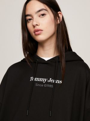 Essential Hooded Sweater Dress | Black | Tommy Hilfiger