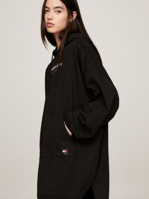 Robe pull Essential a capuche Noir Tommy Hilfiger