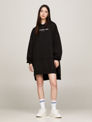 Sweater | Hilfiger Hooded Dress Black | Tommy Essential