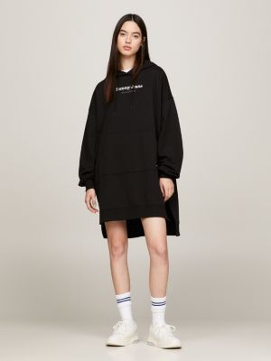 Essential Hooded Sweater Dress | | Hilfiger Tommy Black