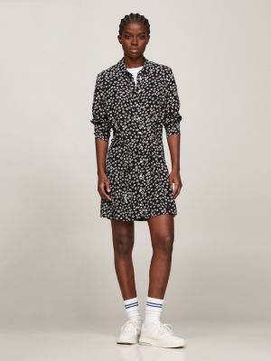 Ditsy Floral Print Belted Mini Dress | Black | Tommy Hilfiger