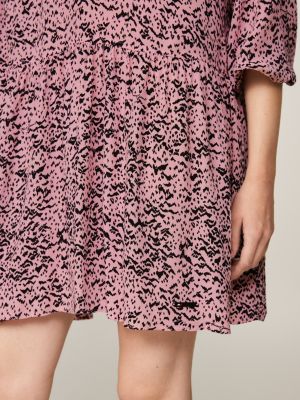 Mini print outlet dress